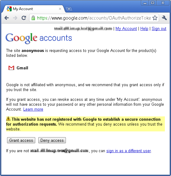 OAuth - Allow