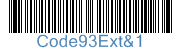 Code 93 Extended barcode