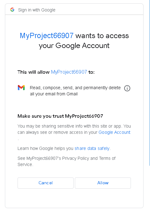 OAuth 2.0 user authorizes the request