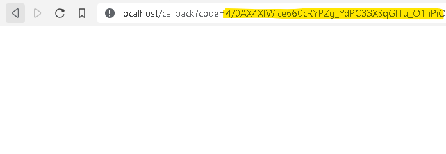 OAuth 2.0 code to be pasted to your application