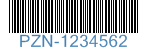 Pharma Zentral Nummer barcode